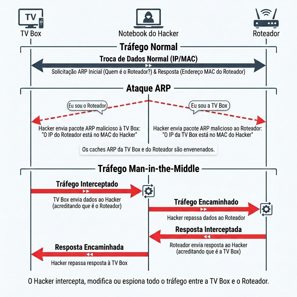 Diagrama de Ataque MITM